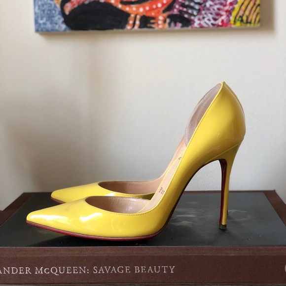 Christian Louboutin Shoes - ❌price firm❌ 🍋Iriza 100mm yellow pumps 36